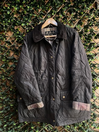 Barbour black quilted - barbour, wax