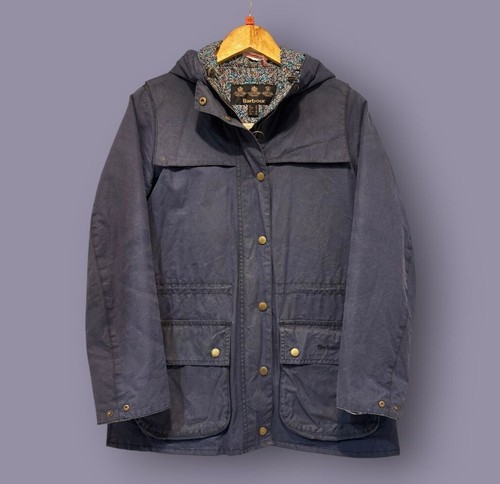 Barbour navy waxed - barbour, cotton