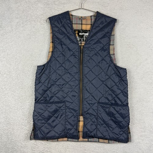 Vtg barbour navy - tartan, lined